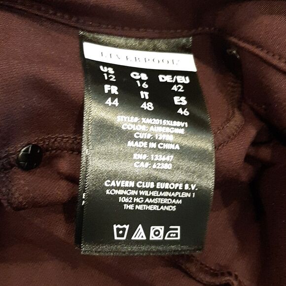 Liverpool Jacqueline Dark Purple Legging Skinny Pants - Picture 8 of 13